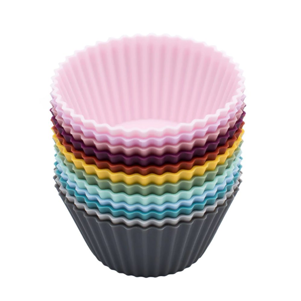 Silicone Lot De 6 Moules à Muffins En Silicone Réutilisables